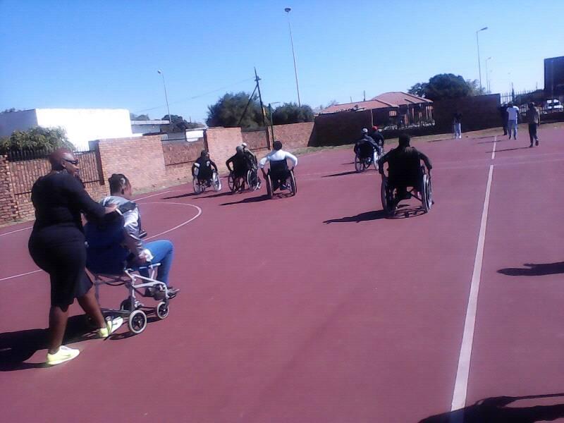 Skills training session for persons with disabilities